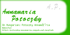 annamaria potoczky business card